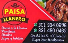 Restaurante PAISA LLANERO, Cali - Valle del Cauca