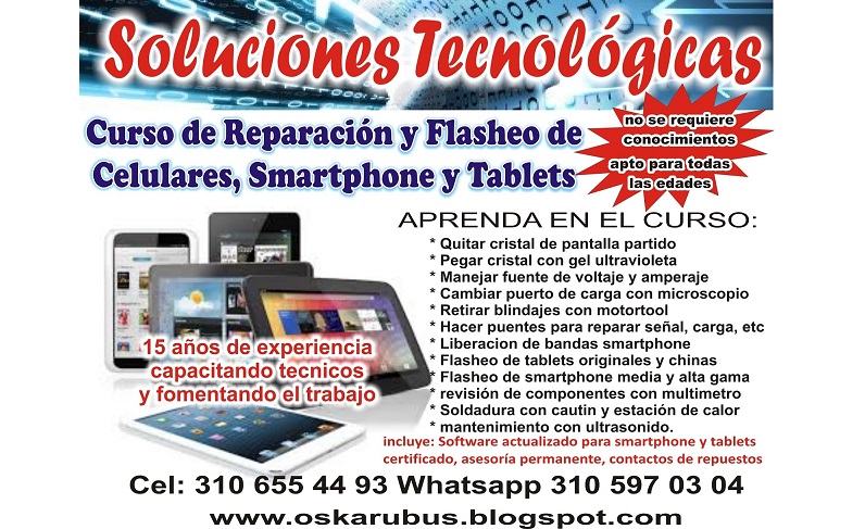 Curso de Reparación y Mantenimiento de Celulares y Tablets, Cali Teléfono y  Dirección - Educación para el Trabajo y el Desarrollo Humano