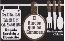 Restaurante Criollo EL RINCON QUE NO CONOCES, Buga - Valle del Cauca