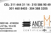Andemyc - Andamios y Equipos Certificados S.A.S., Bogotá