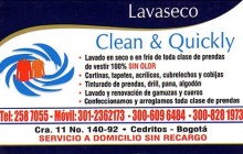 Lavaseco Clean & Quickly, Sector Cedritos - Bogotá