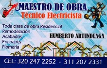 Maestro de Obra - Técnico Electricista, Cali - Valle del Cauca